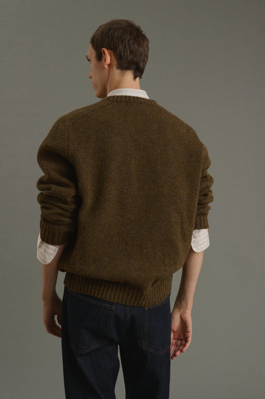 Pullover Isamu - Brown - Wool - Men