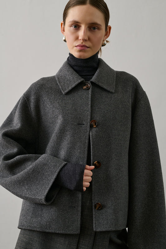 Manteau Gyoda - Gris Chiné - Laine - Femme