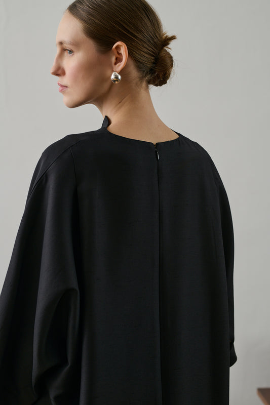 Robe Greta - Noir - Laine - Femme