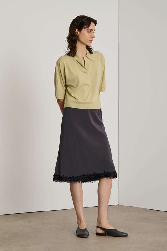 Elton polo - Sage - Wool - Women