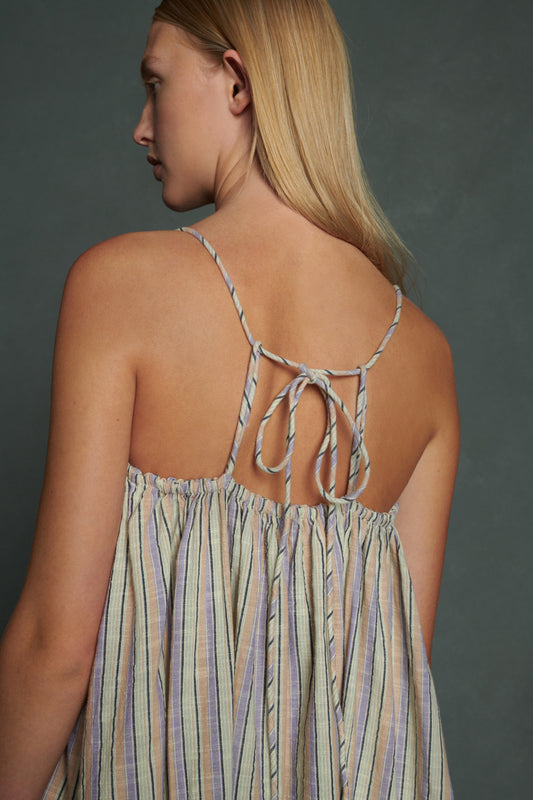 Robe Arielle - Parme/Beige - Coton - Femme