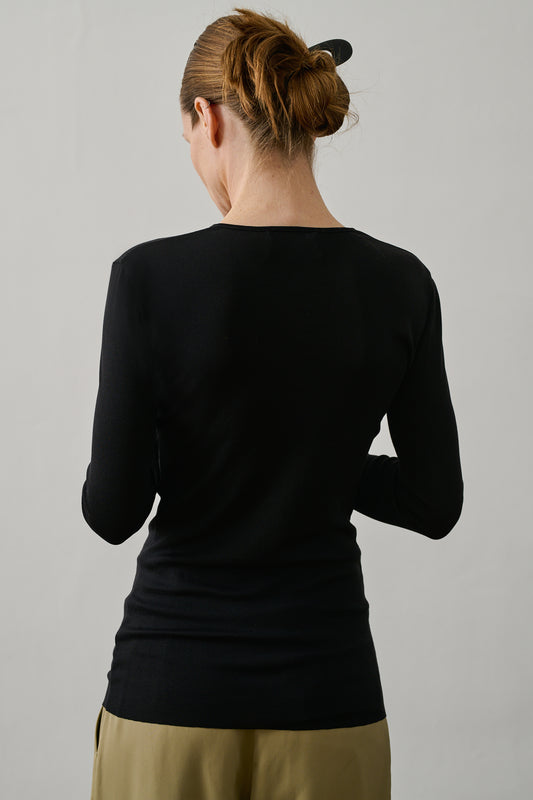 T-shirt Pernille - Noir - Coton - Femme