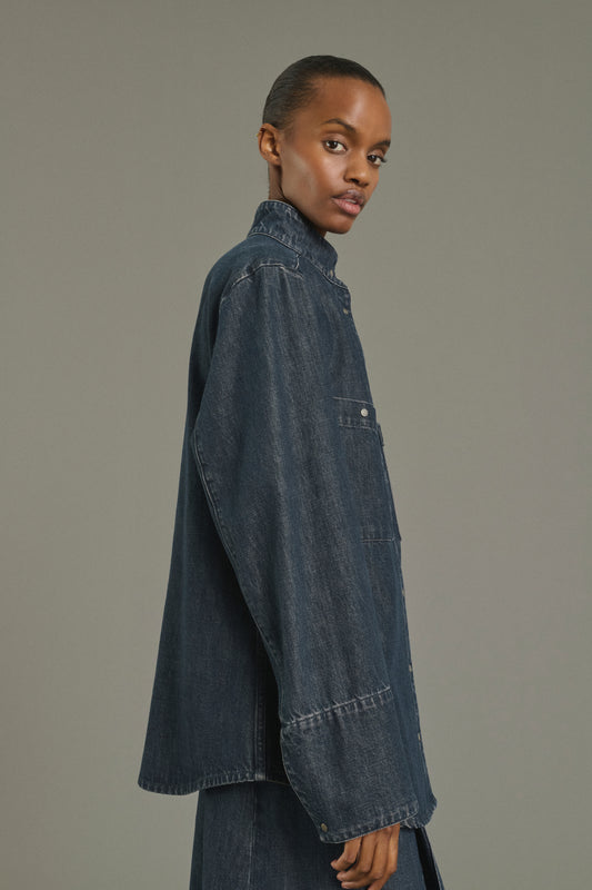 Leslie Shirt - Blue Grey - Cotton - Women