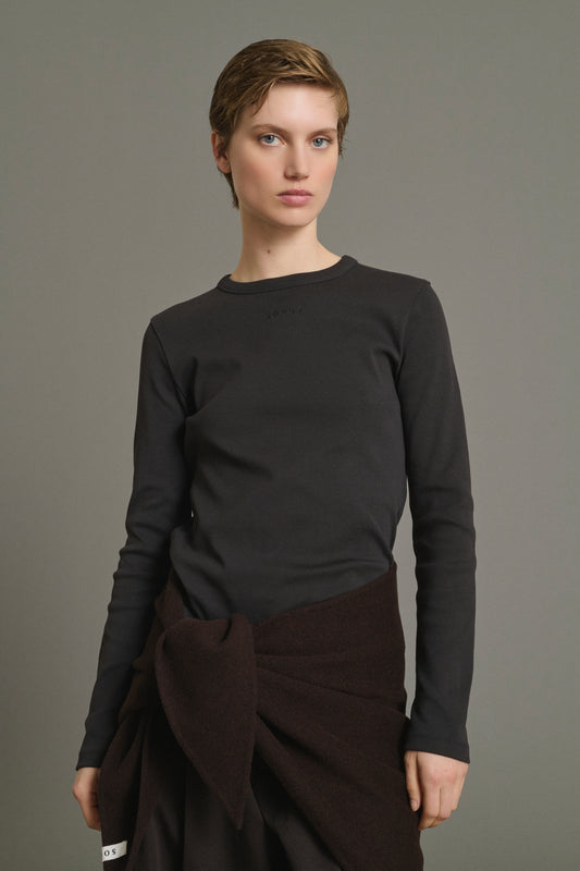 Flavie t-shirt - Charcoal - Cotton - Women