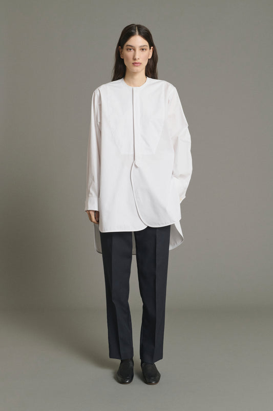 Trousers Gabriel - Navy Wool Cigarette Women's - Soeur