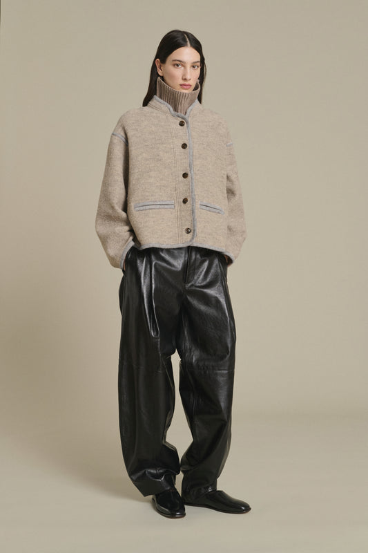 Olympe jacket - Beige/Grey - Wool - Women