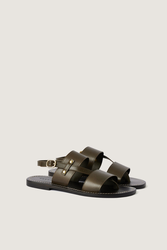 Sandales Amazonia - Kaki - Cuir - Femme