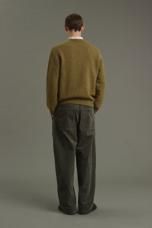 Pullover Isamu - Heathered Khaki - Wool - Men