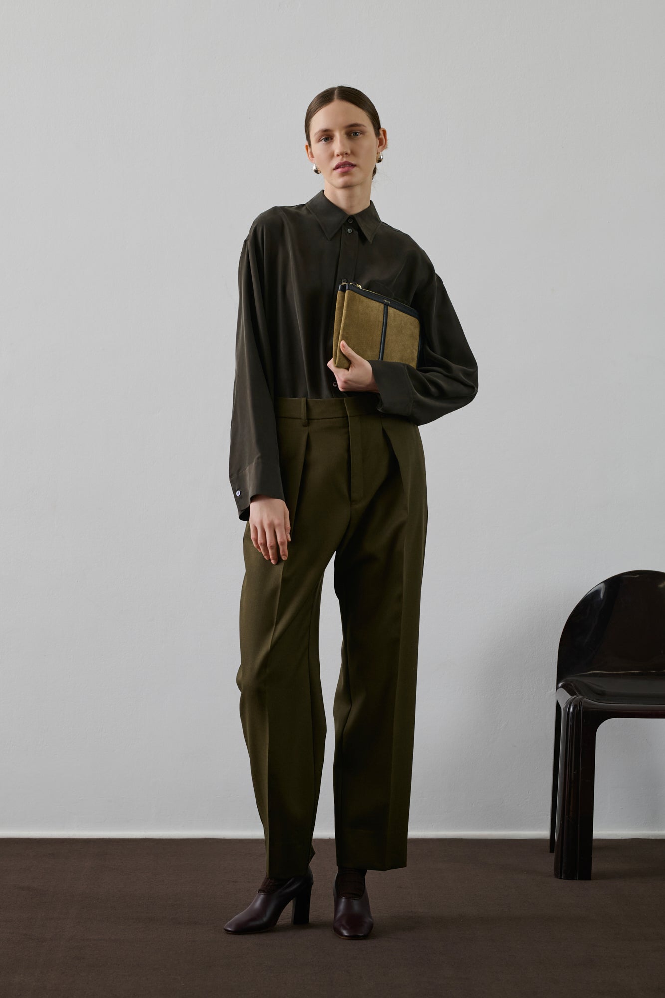 Pochette Doces - Bronze/Noir - Cuir - Femme