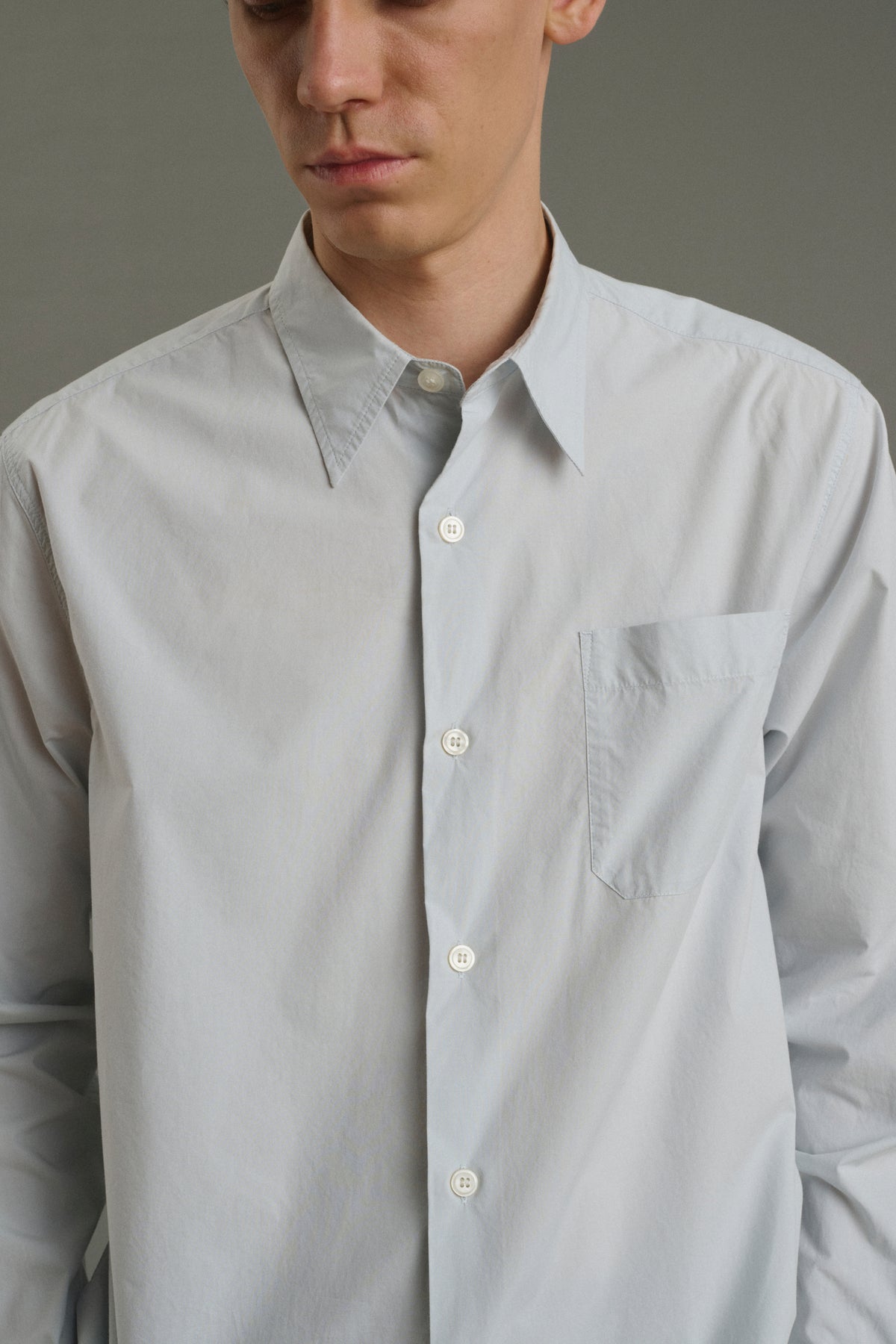 Shirt Glenn - Pale Blue - Cotton - Men vue 3