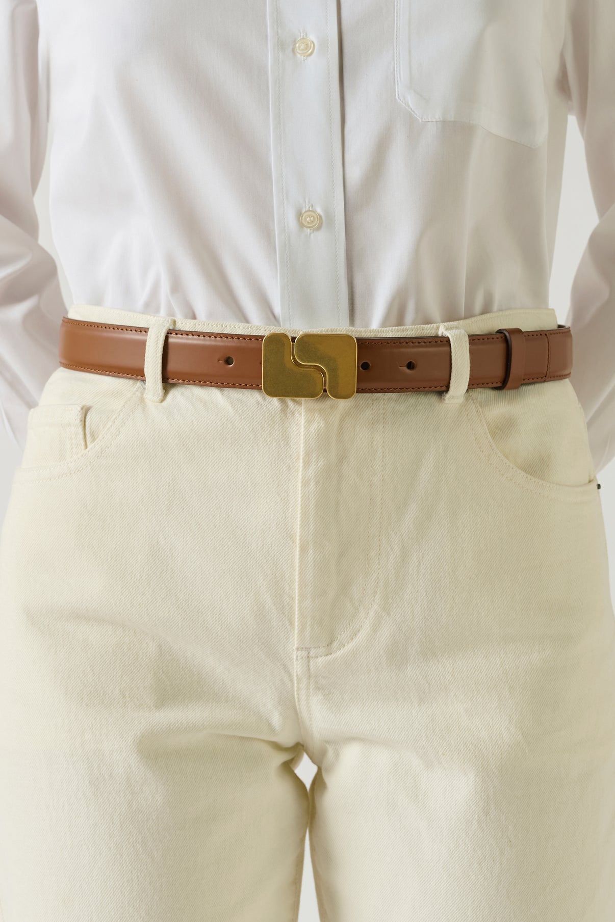 Ceinture Ninon - Marron - Cuir - Femme vue 2