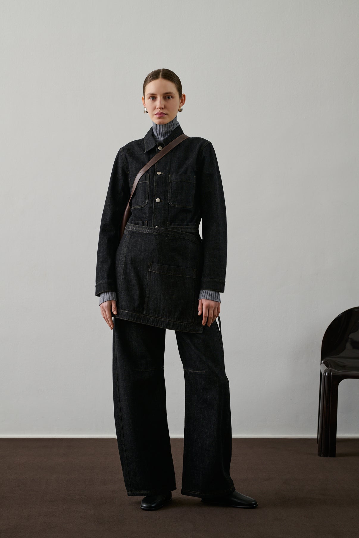 Jupe Eloise - Denim Brut Noir - Coton - Femme vue 5