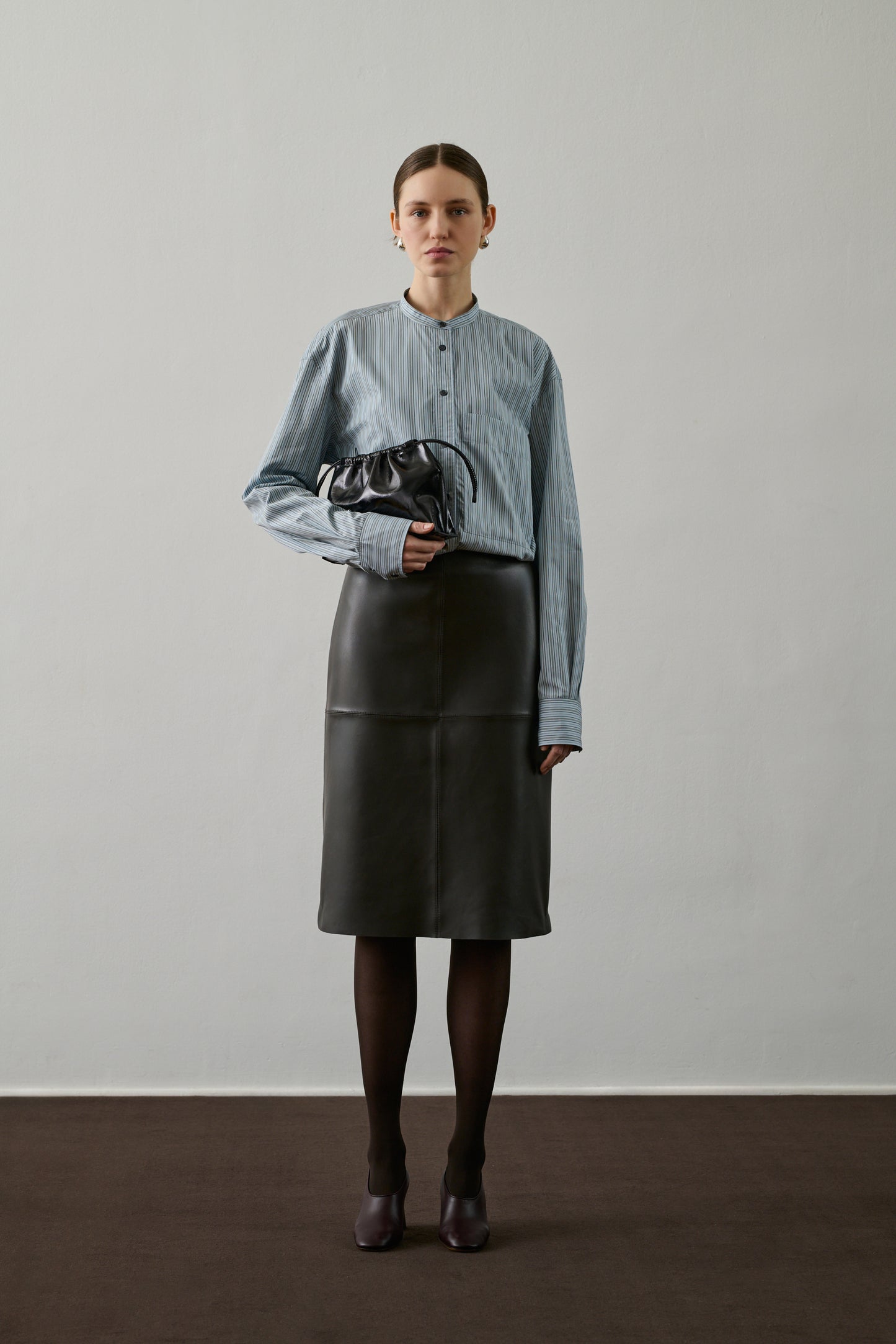 Chemise Formentera - Bleu Ciel/Noir - Coton - Femme