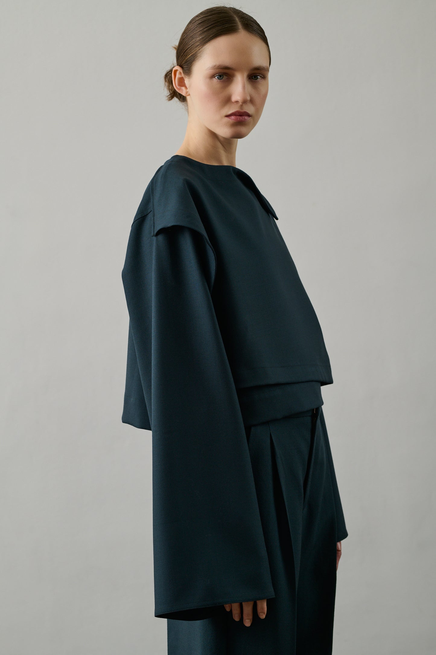 Blouse Eva - Pétrole - Laine - Femme