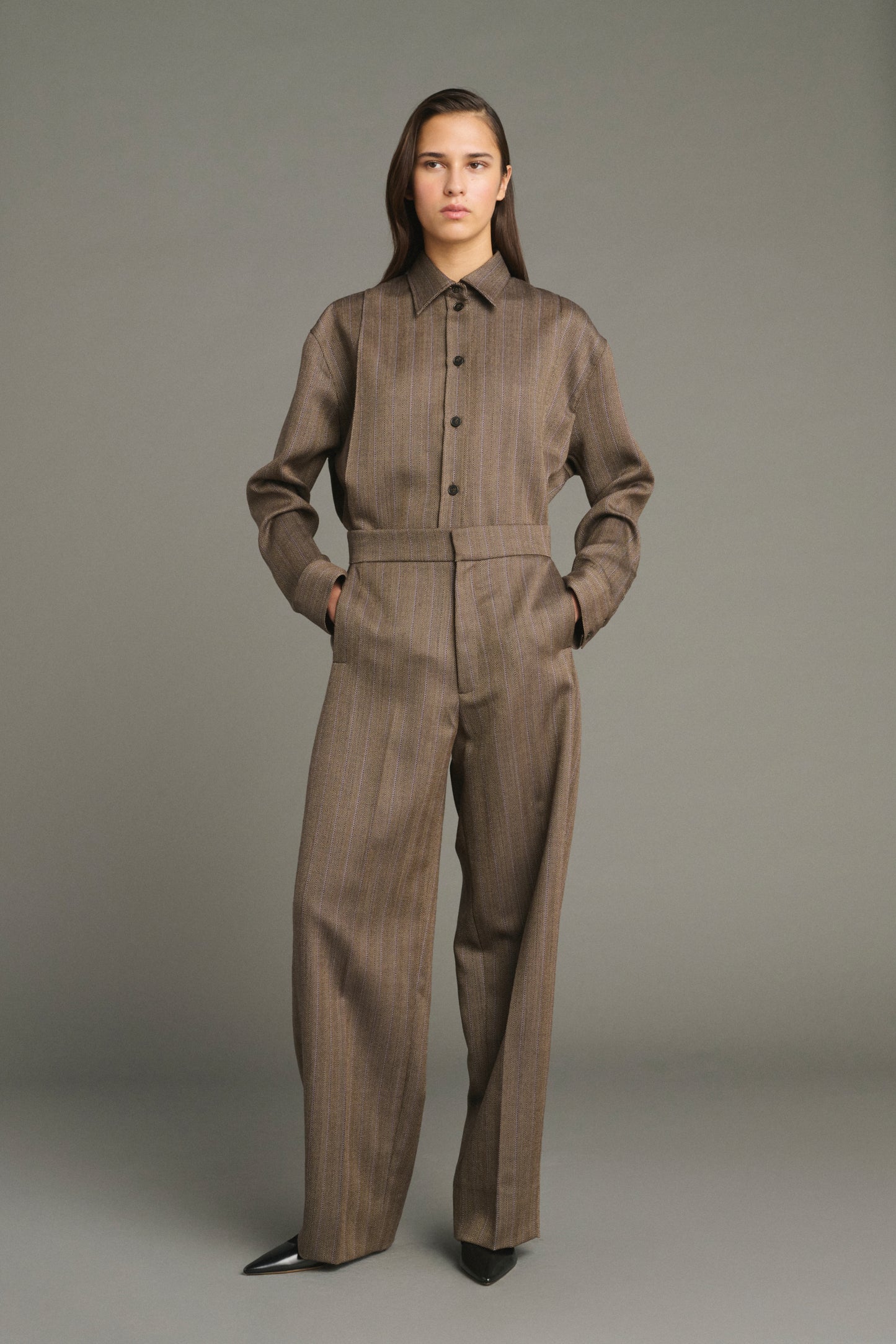 Jocelyn trousers - Brown/Parma - Wool - Women