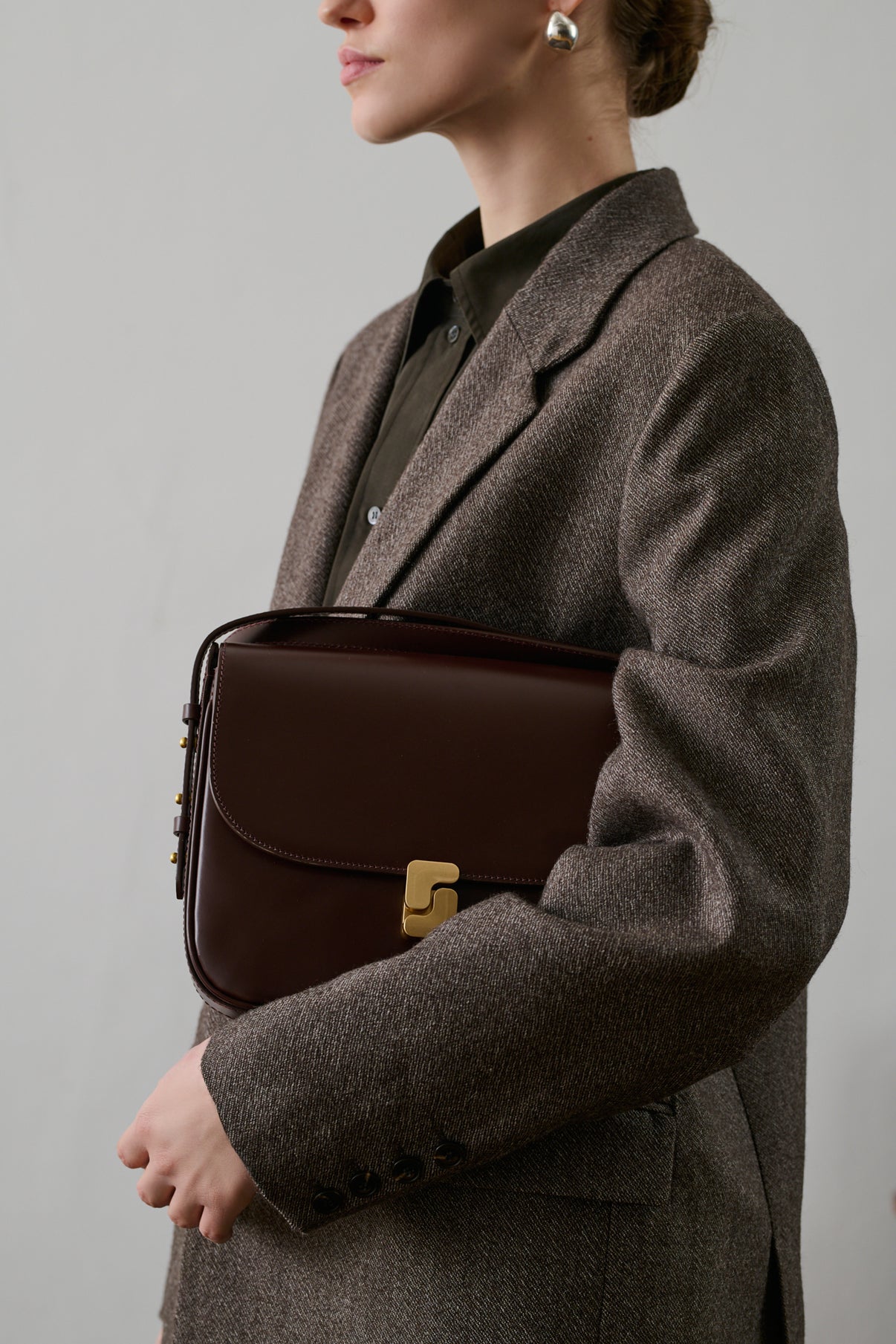 Sac Bellissima Maxi - Chocolat - Cuir - Femme vue 2