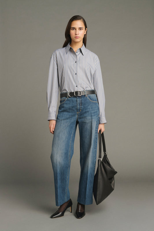 Jeans Jerry - Denim Washed Blue - Cotton - Women