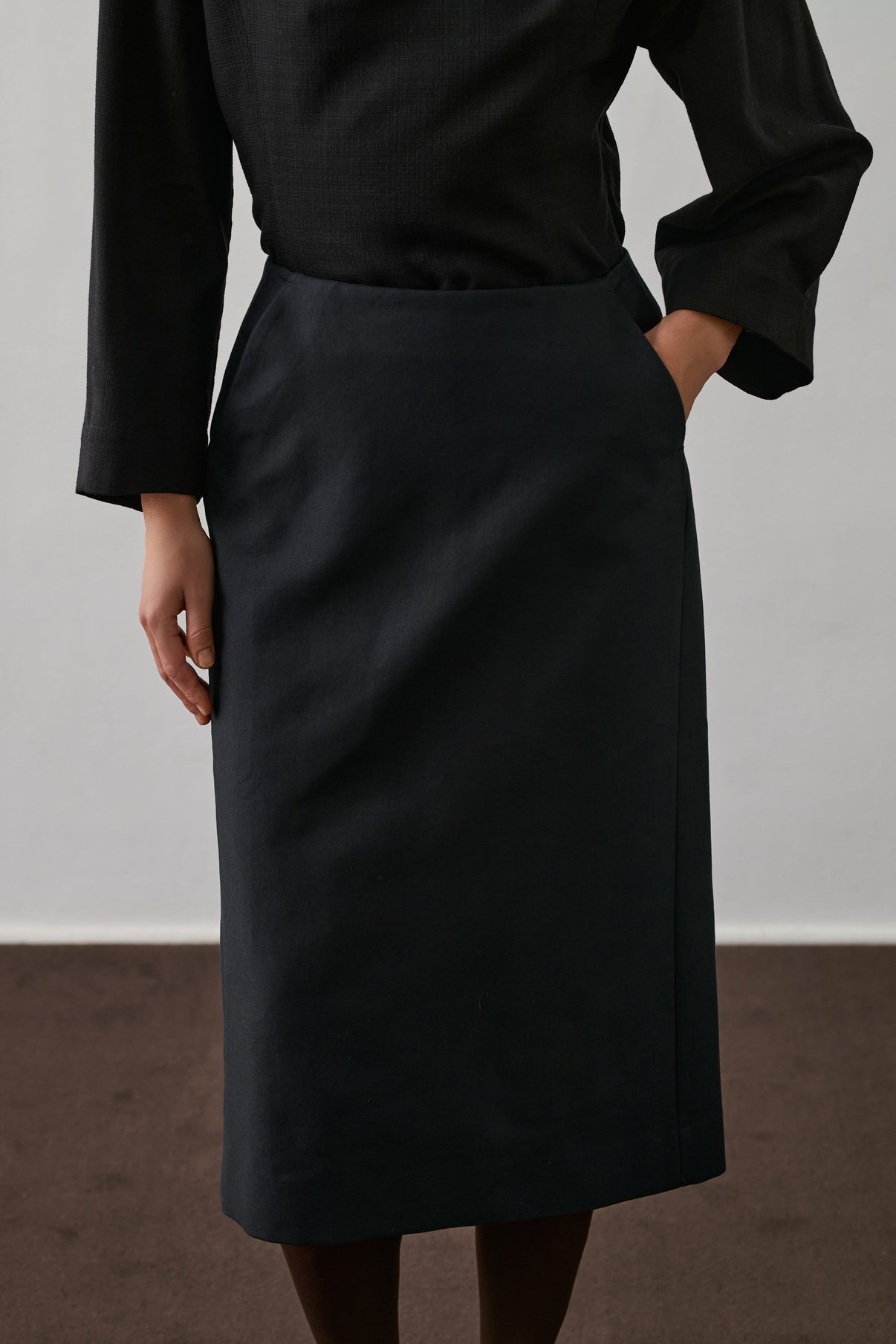 Jupe Flavia - Noir - Coton - Femme vue 2