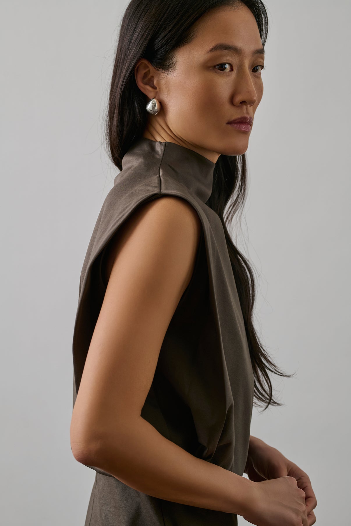 Robe Gemma - Marron/Taupe - Coton - Femme vue 4