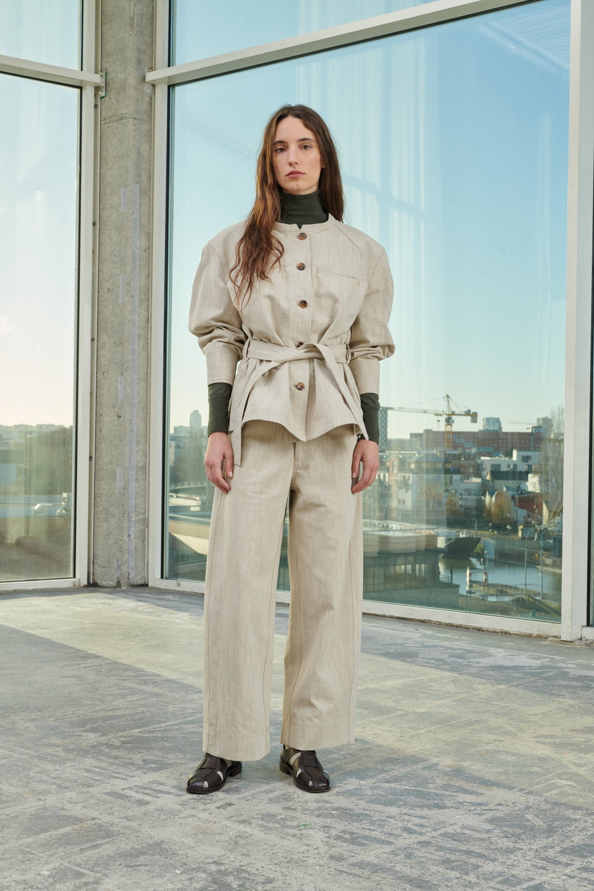 TROUSERS PEPINO BEIGE/ECRU