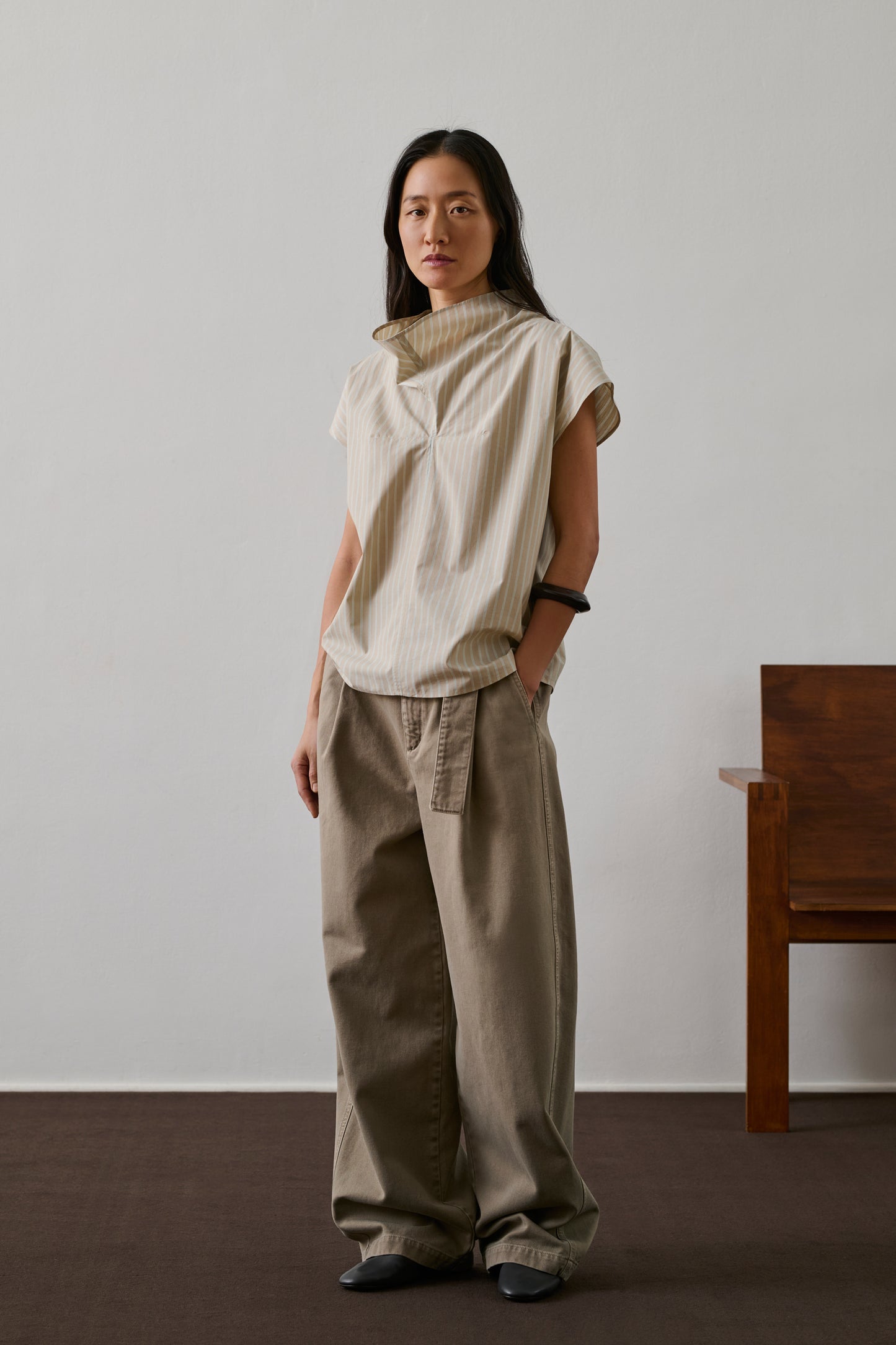 Blouse Farah - Gris/Bleu - Coton - Femme