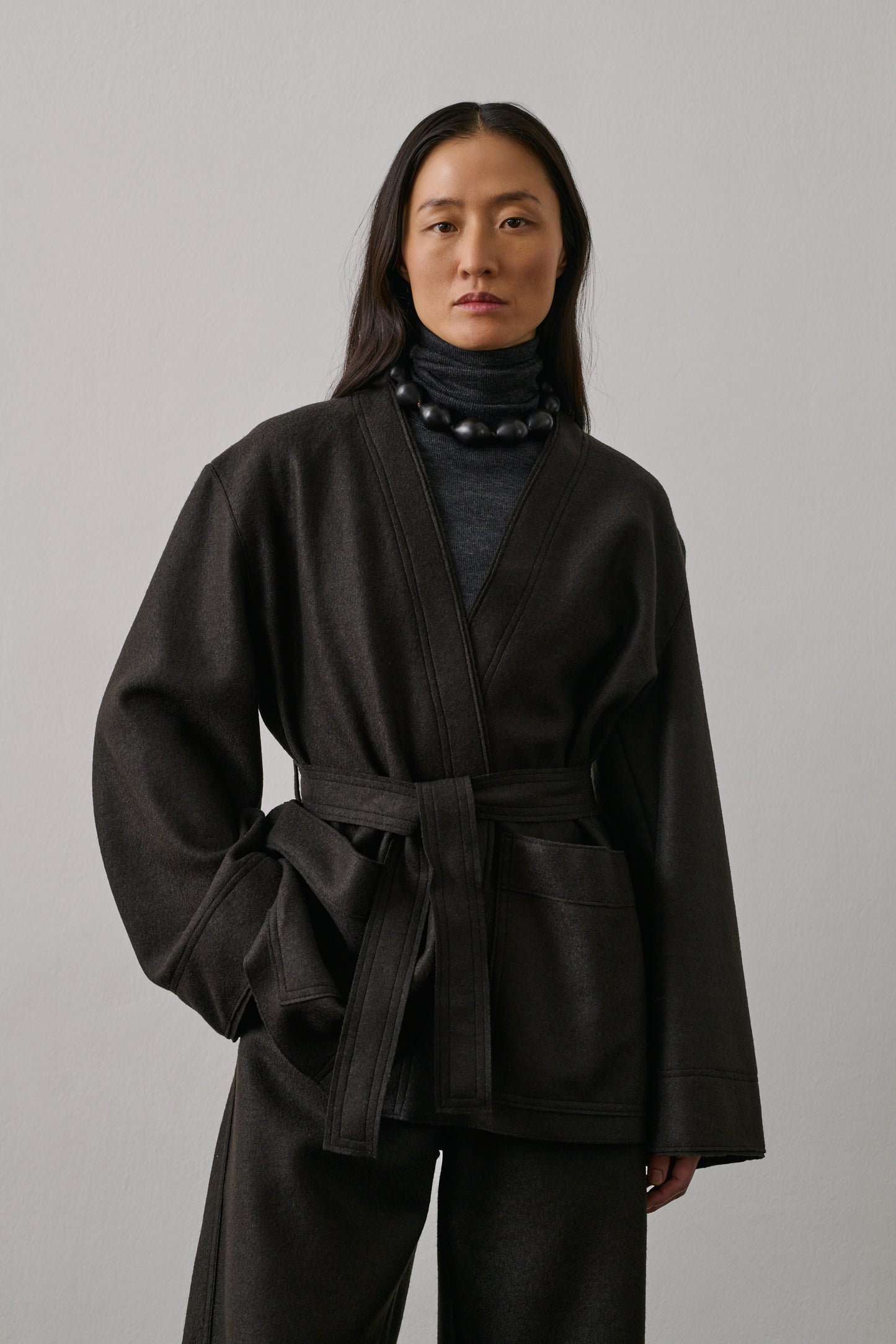 Veste Balme - Vert Ébène - Laine - Femme