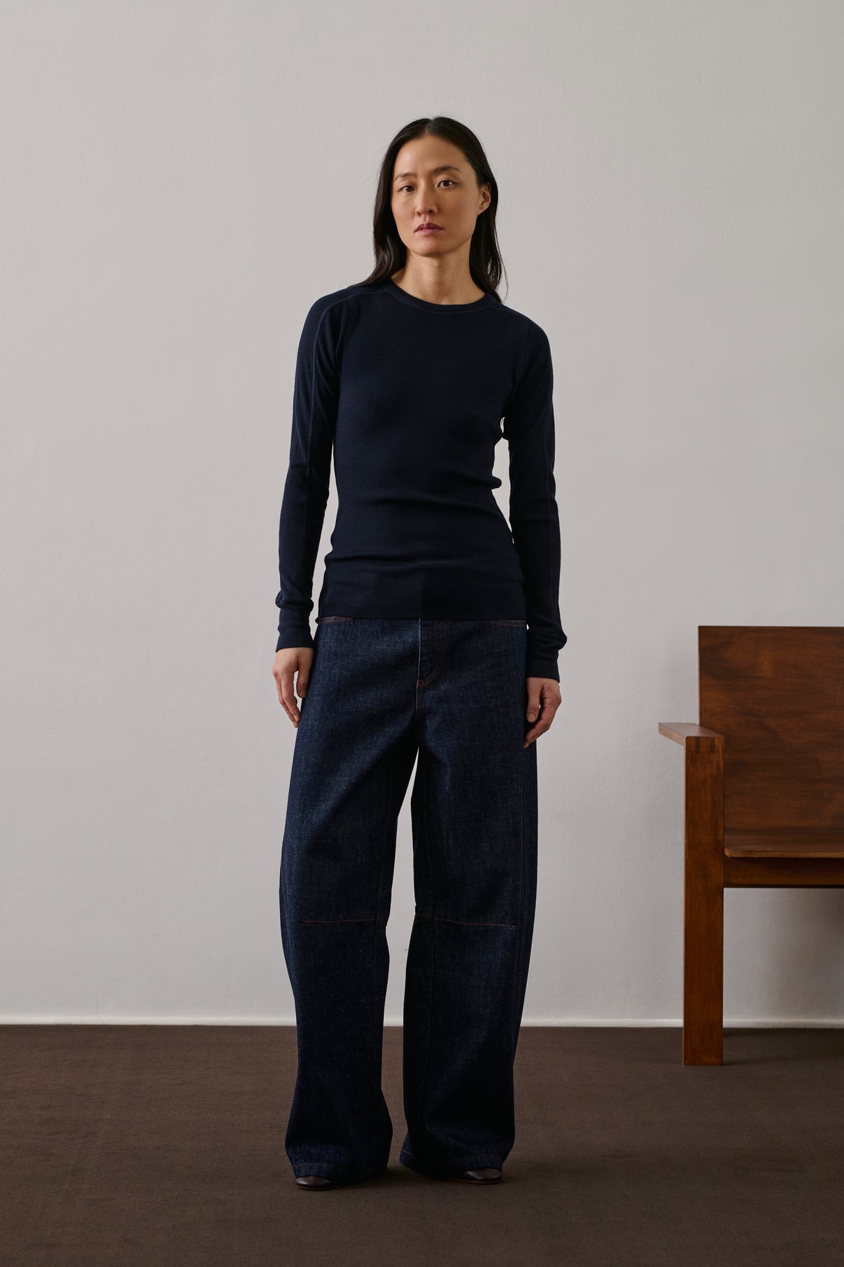 Tee-Shirt Gustave - Deep Navy - Laine - Femme vue 3