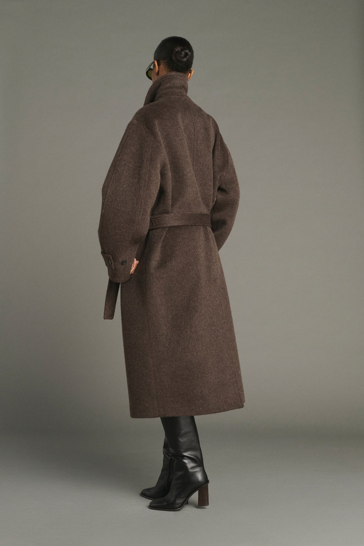 Jules coat – Brown – Wool – Women vue 2