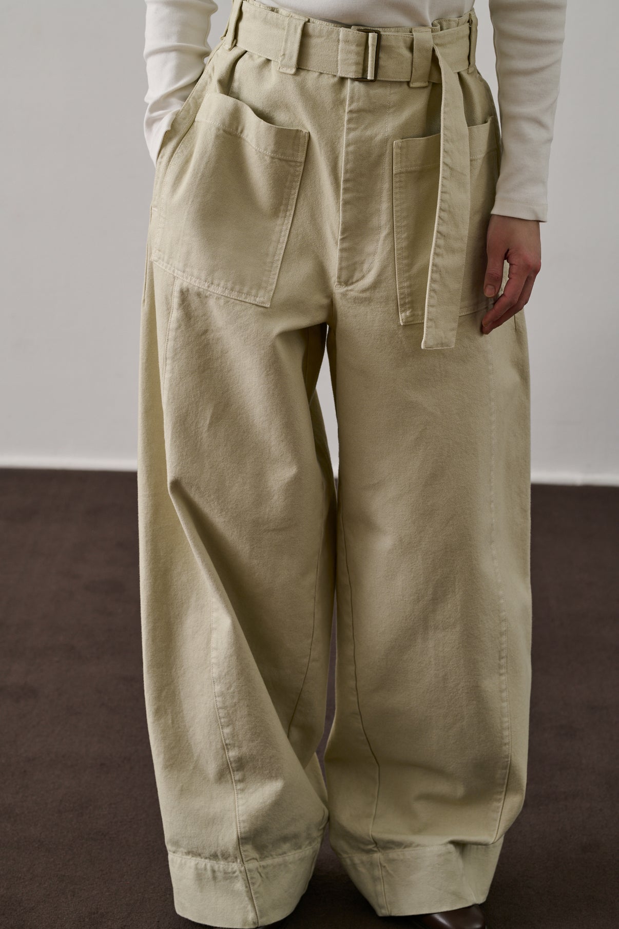 Pantalon Cody - Jaune Pâle - Coton - Femme vue 3