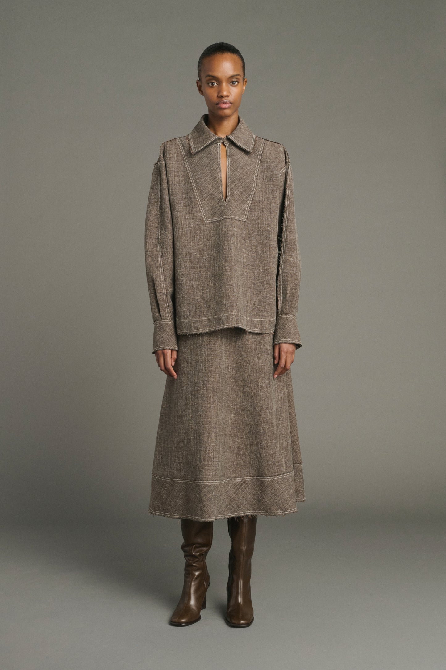 Janelle skirt - Brown Marl - Women