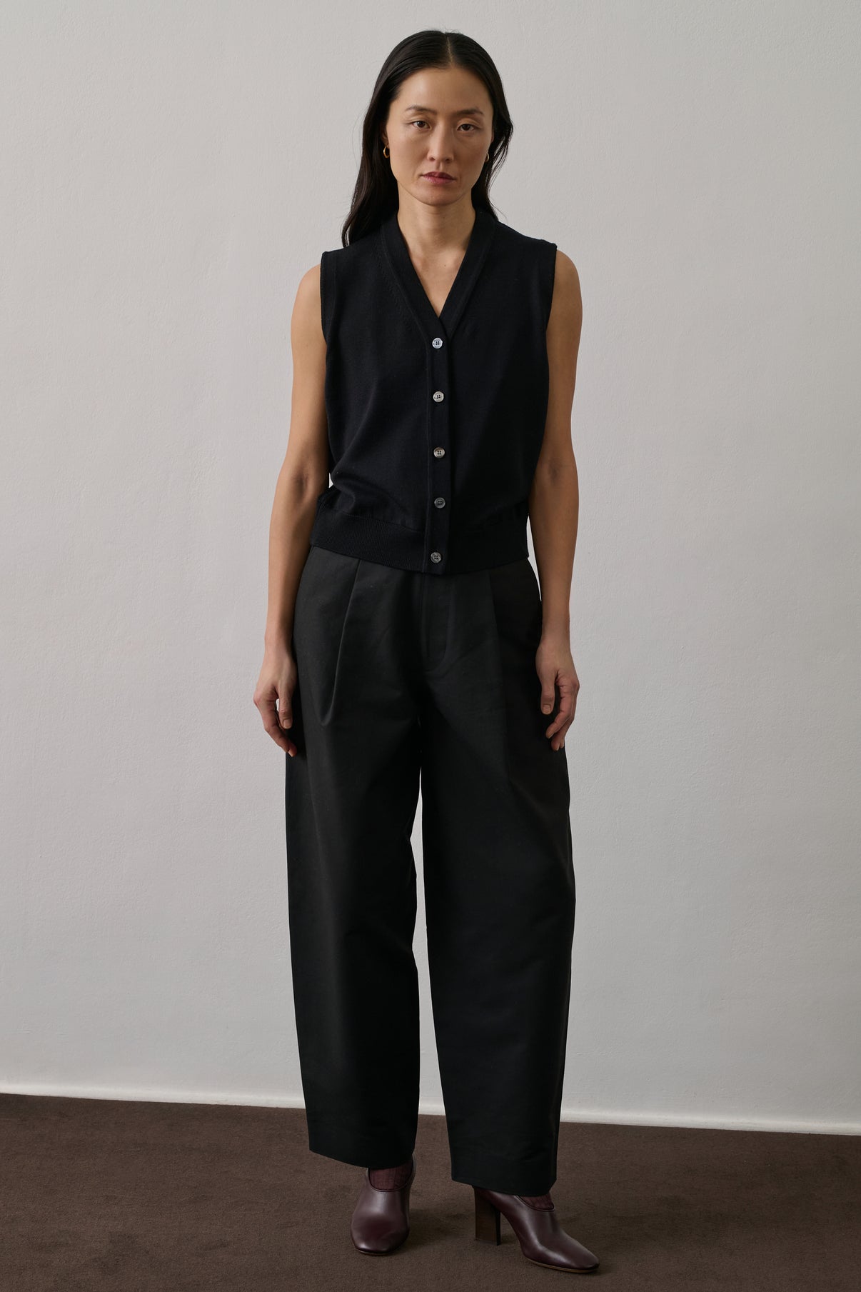 Cardigan Chiara - Noir - Laine - Femme vue 1