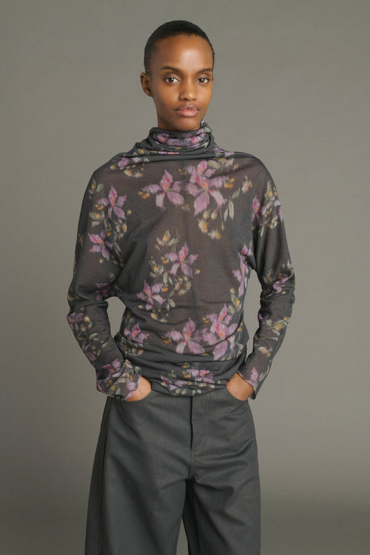 T-shirt Lisia - Anthracite/Violet - Cotton - Women
