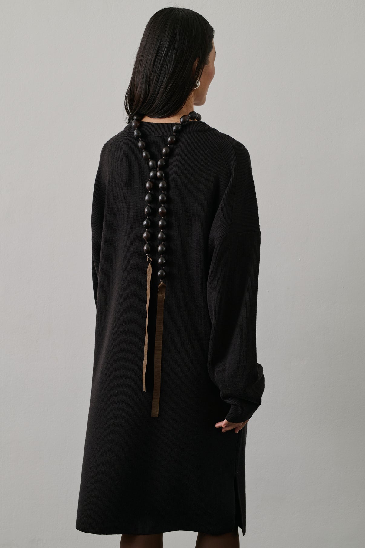 Robe Falaise - Chocolat - Laine - Femme vue 2