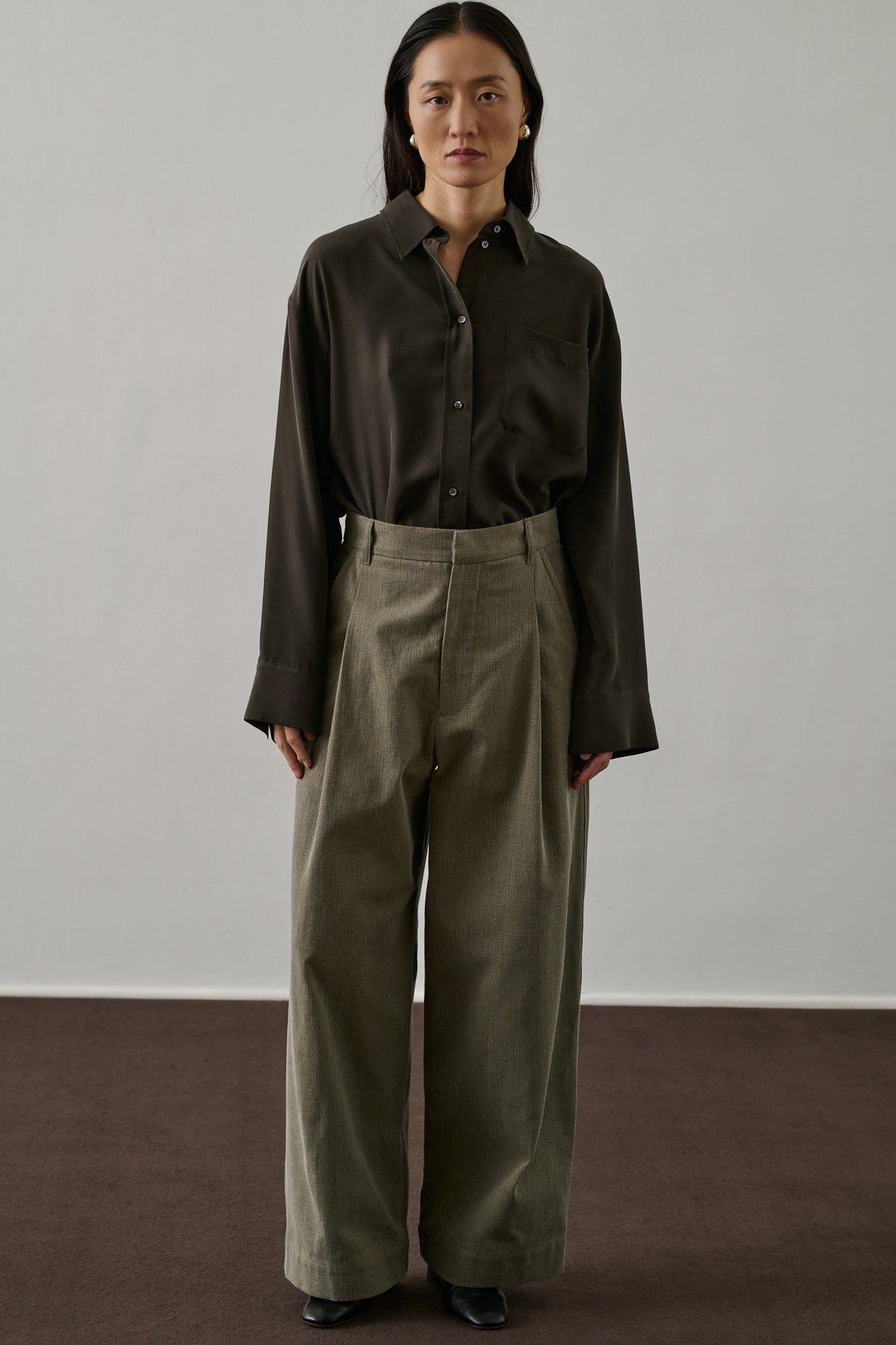 Pantalon Devy - Kaki - Coton - Femme vue 1