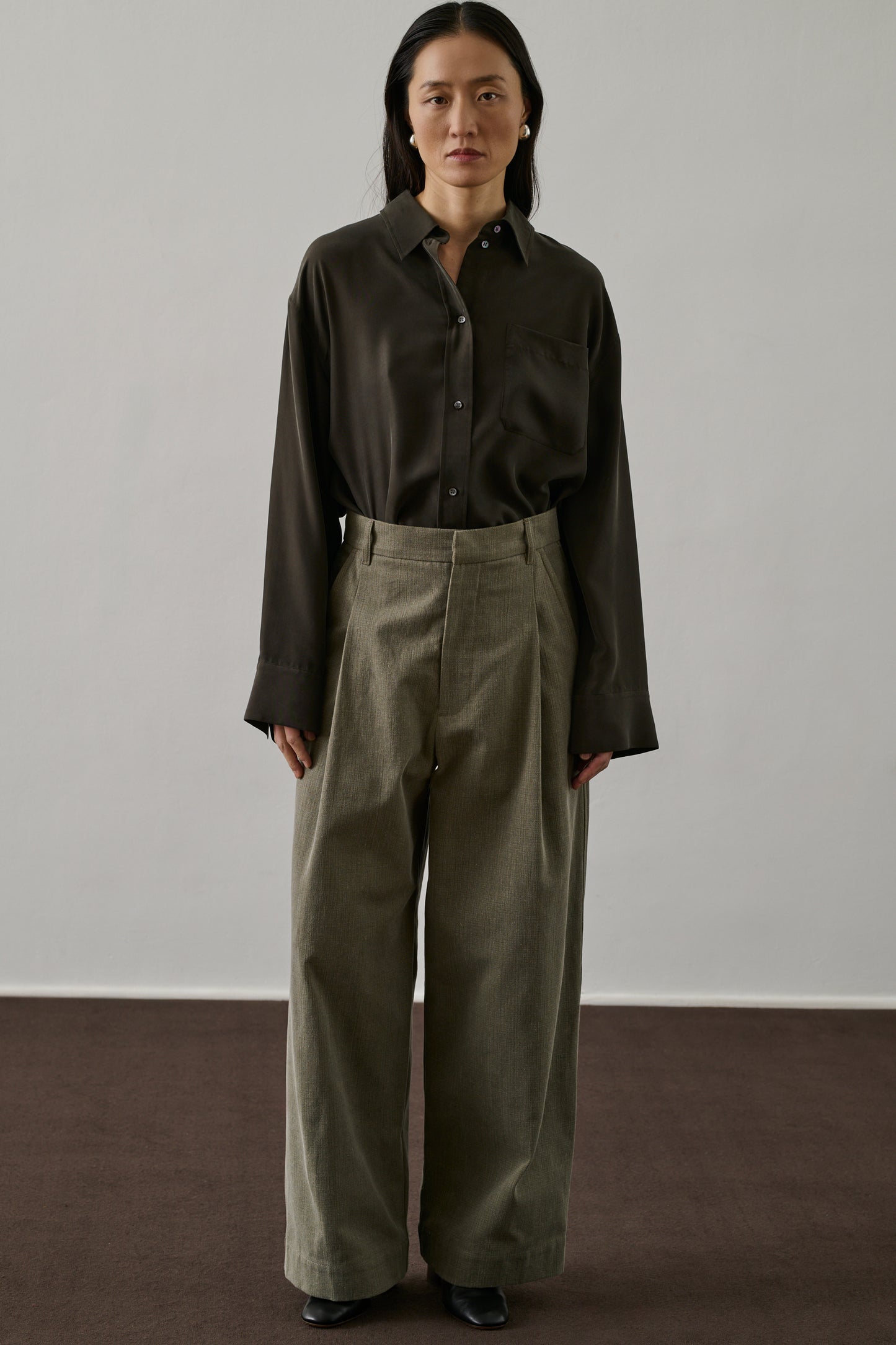 Pantalon Devy - Kaki - Coton - Femme