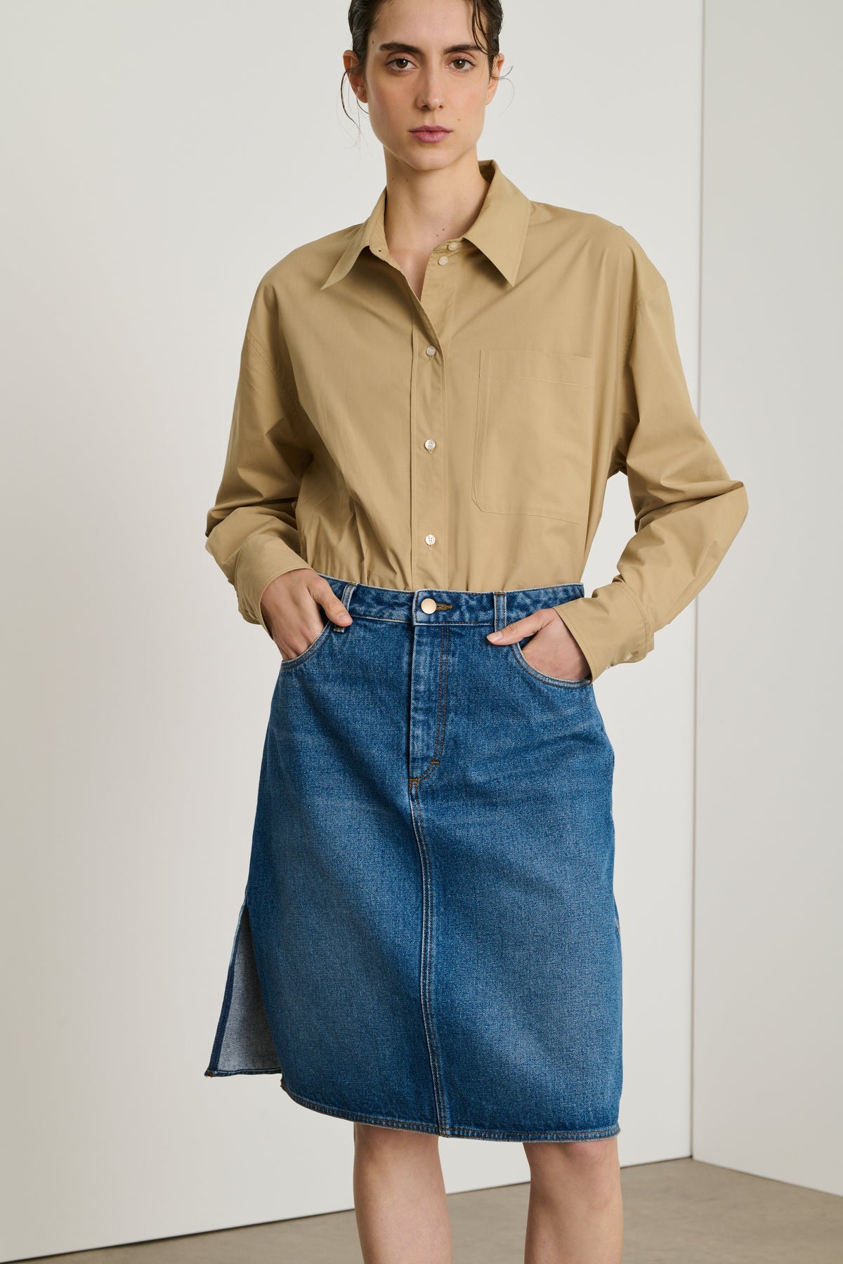 Elyne Skirt - Blue - Cotton - Women vue 1