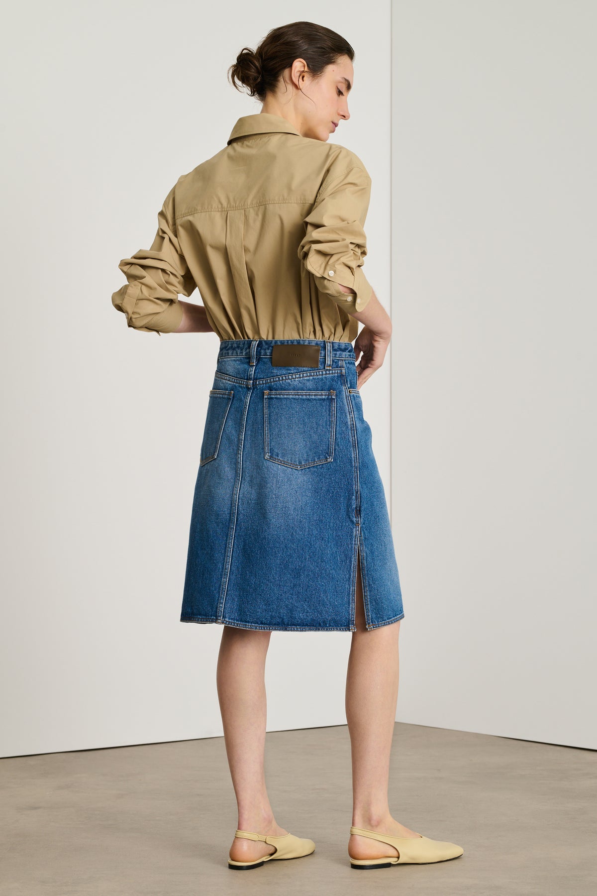 Elyne Skirt - Blue - Cotton - Women vue 3