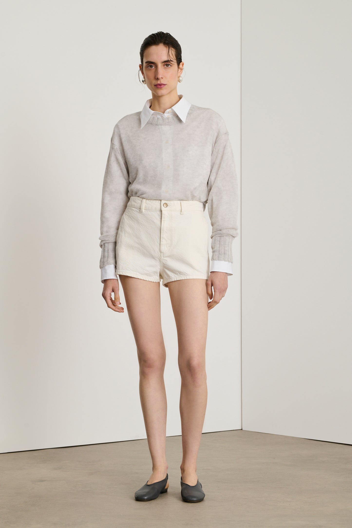 Short Cleo - Blanc Cassé - Coton - Femme