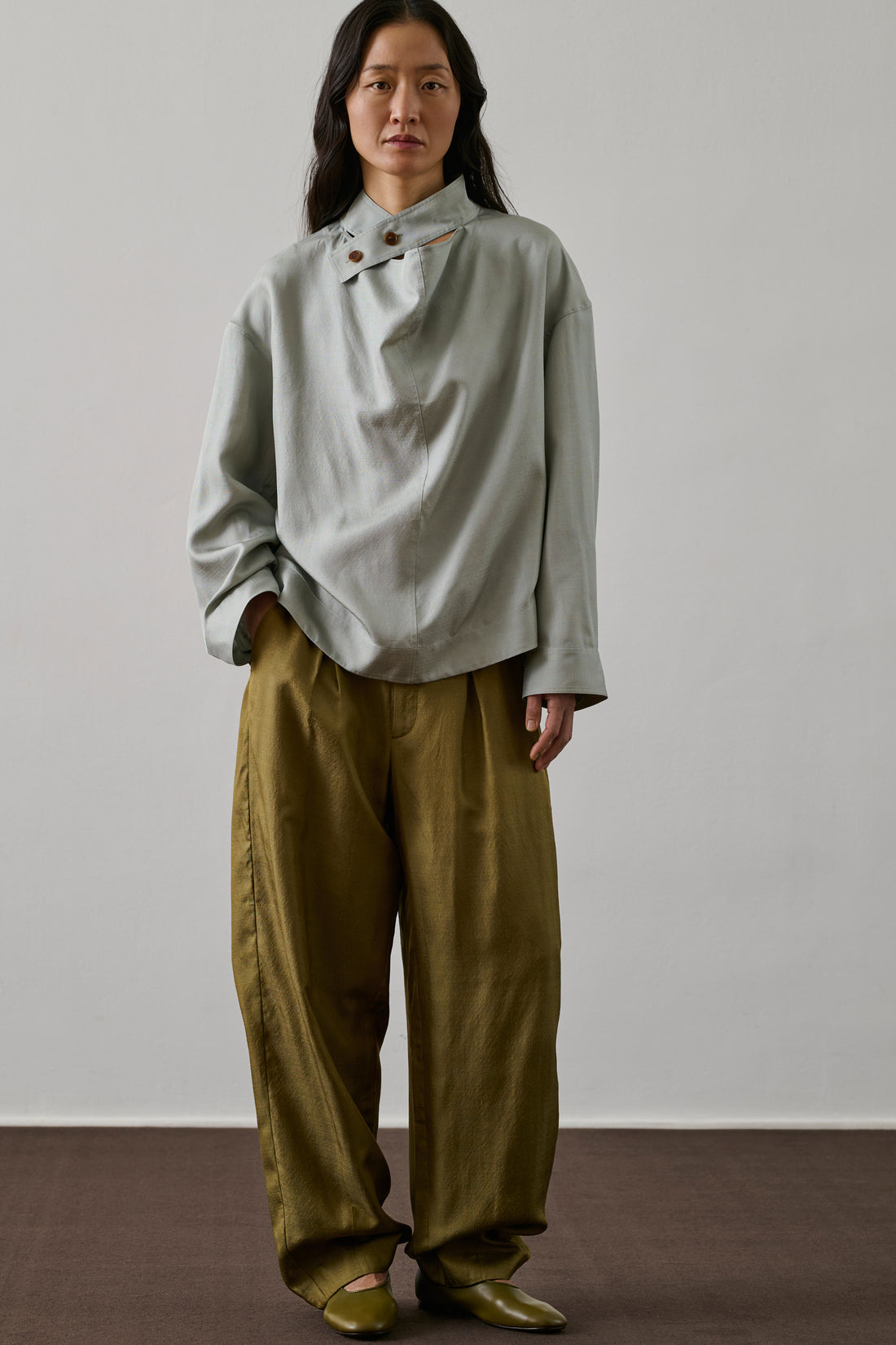 Pantalon Baptiste - Sable - Soie - Femme