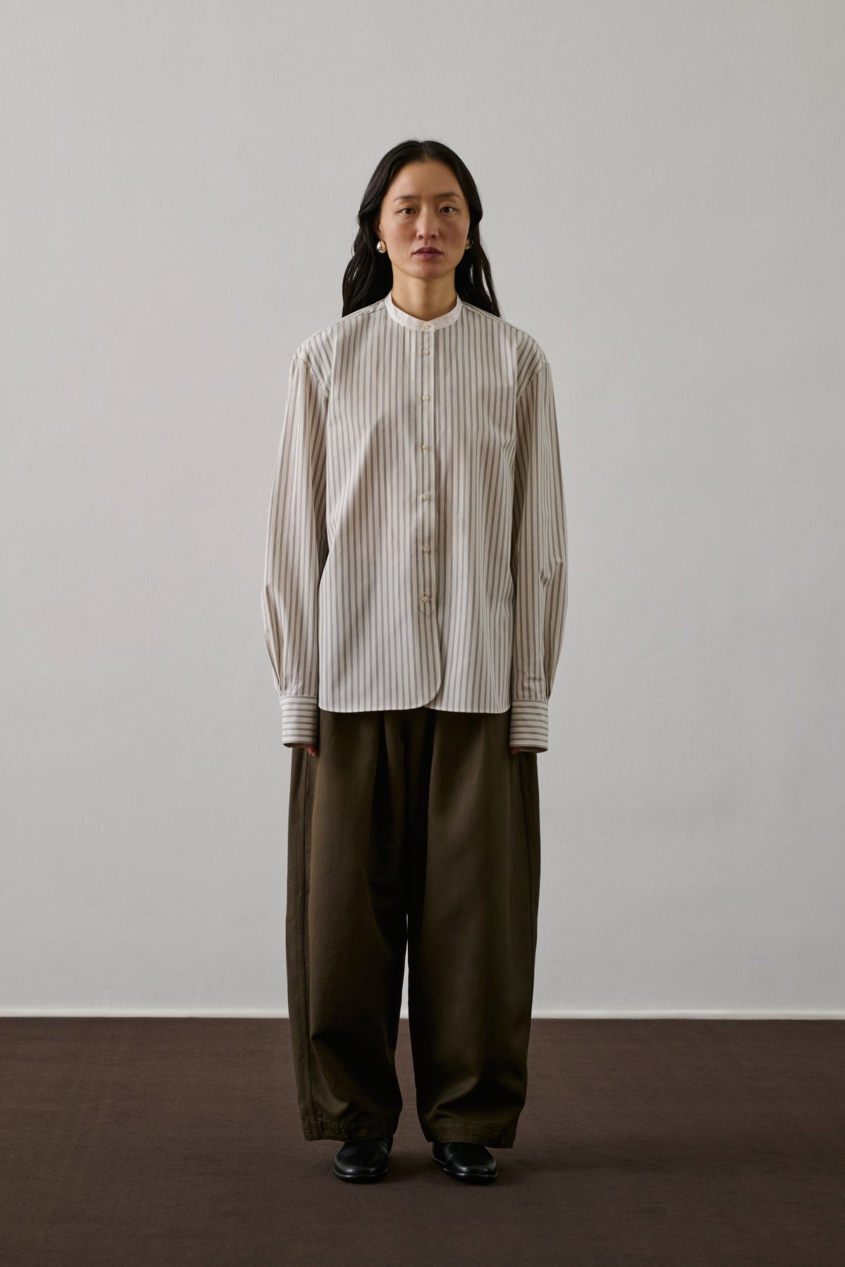 Chemise Bermudes - Blanc Cassé/Noir - Coton - Femme vue 1