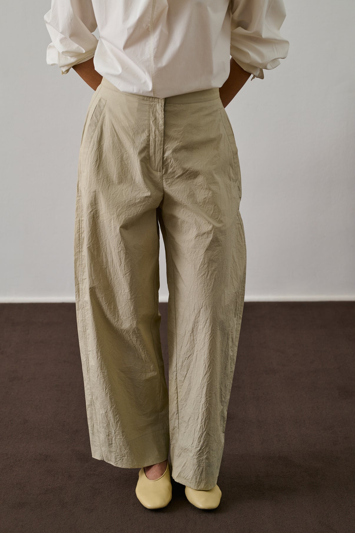 Pantalon Guillaume - Beige - Coton - Femme vue 2