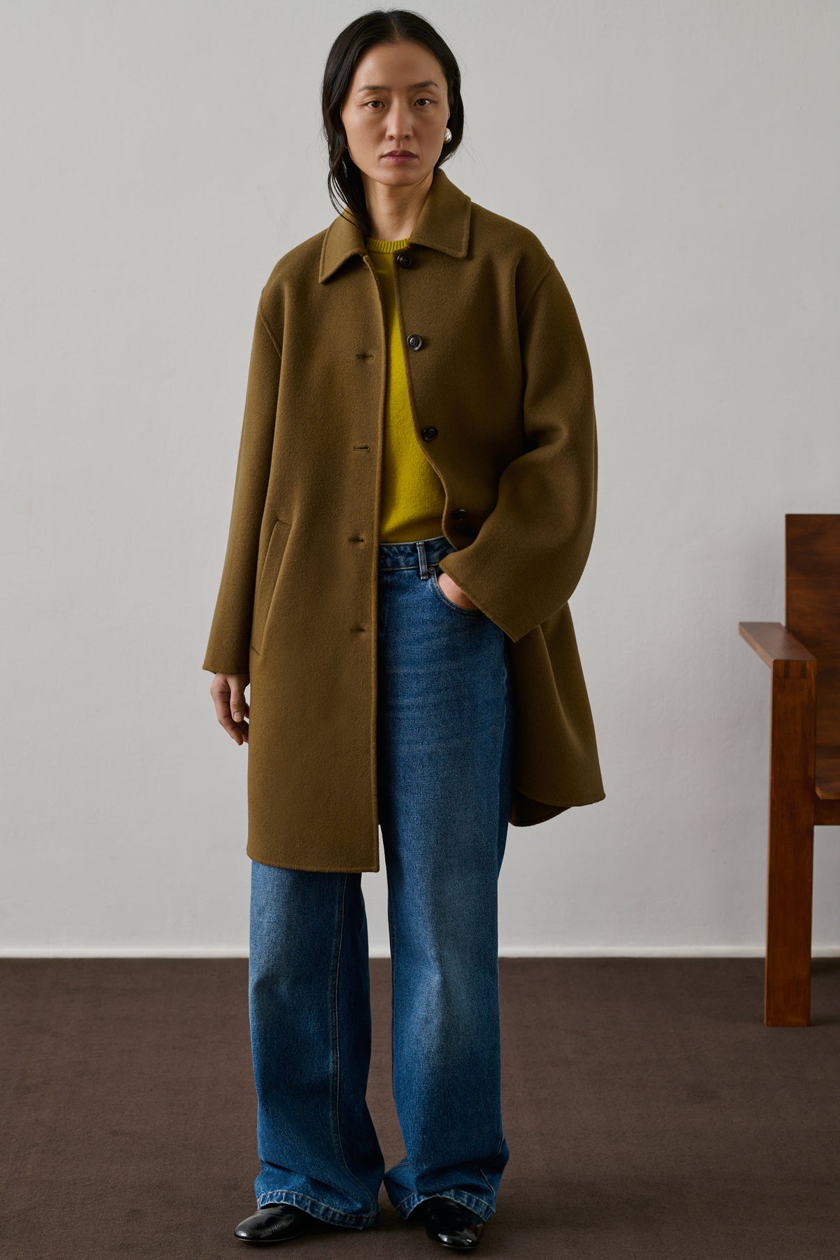 Pull Galanga - Moutarde - Cachemire - Femme vue 5