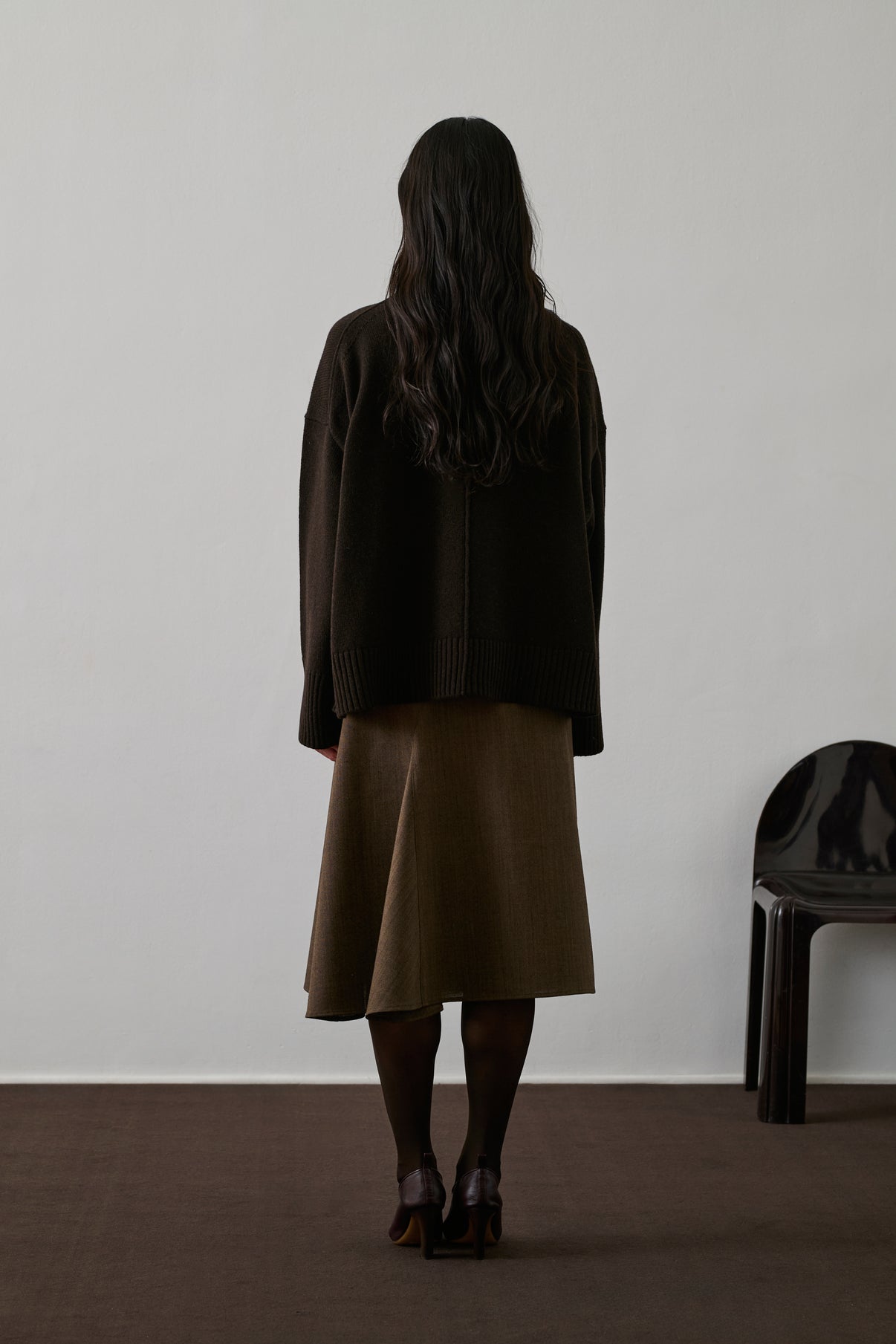 Pull William - Chocolat - Laine - Femme vue 2