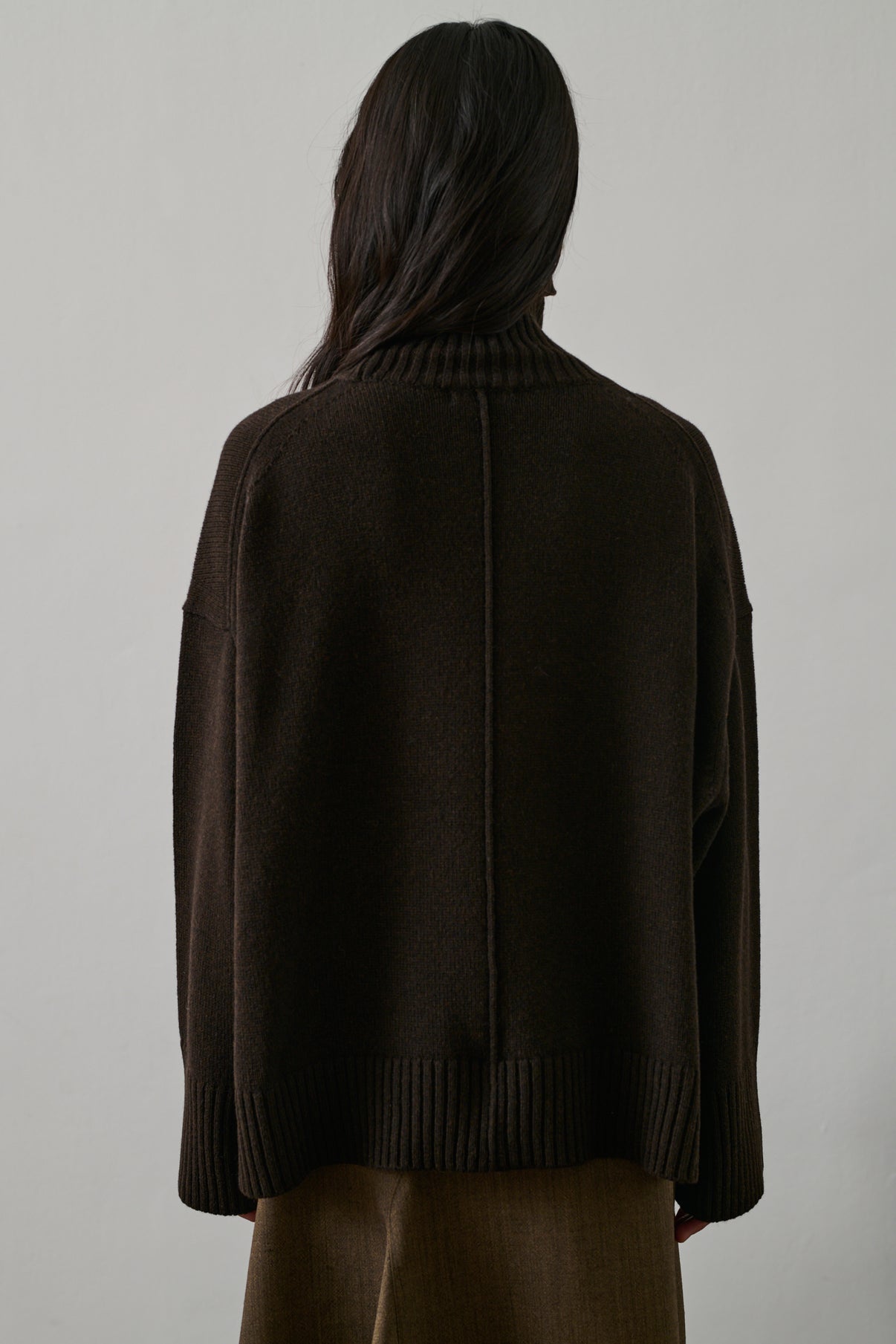 Pull William - Chocolat - Laine - Femme vue 3