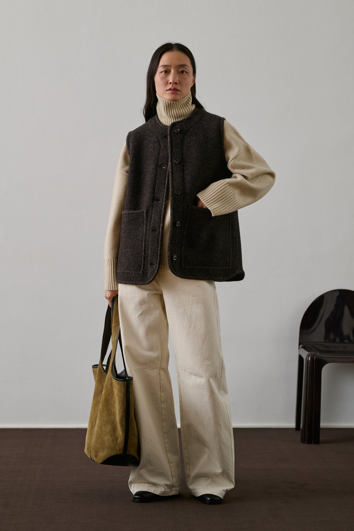 Pull William - Écru Chiné - Laine - Femme vue 5