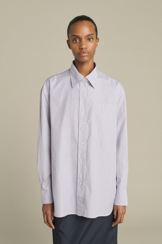 Shirt Carlotta - Blue/Beige - Cotton - Women