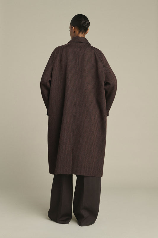 Leandre Coat - Brown/Black - Wool - Women