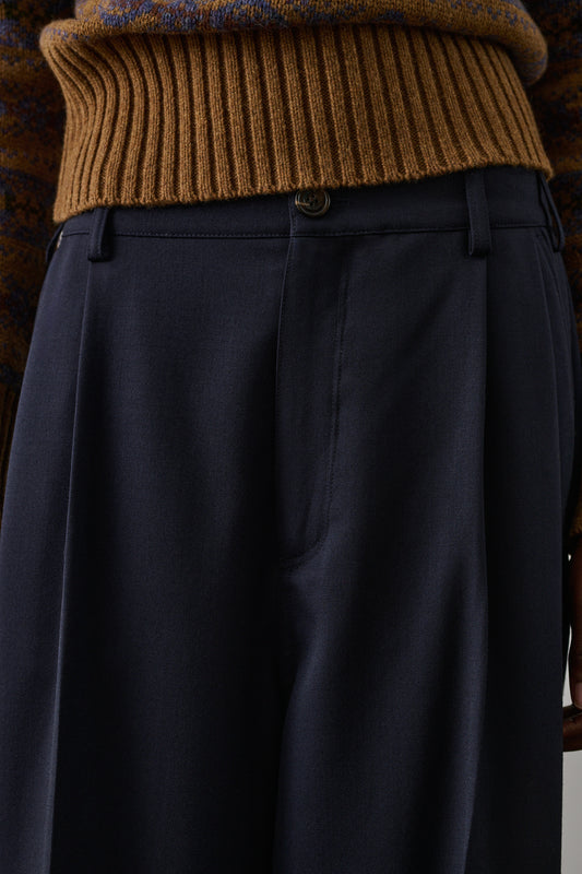 Pantalon Frejus - Bleu Nuit - Laine - Femme