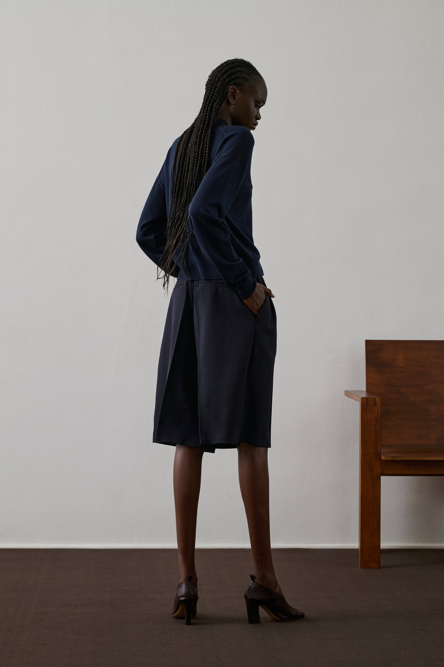 Polo Fleming - Navy - Laine - Femme