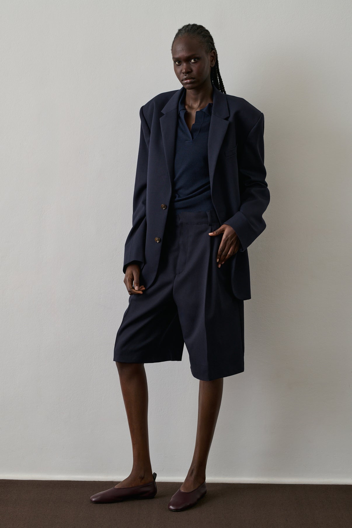 Bermuda Foster - Bleu Nuit - Laine - Femme vue 4